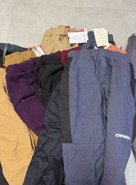 出口日单KRM元单  男中大童加绒双层休闲裤运动裤  130-170杂款特