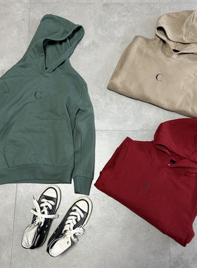 外贸大Ｋ元单　男女中大童青少年小LOGO抓绒连帽卫衣　135-165