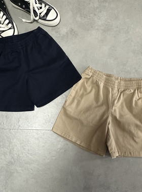 外贸ＲＬ元单  男童小中大童刺绣标纯棉休闲中裤五分裤　110-160