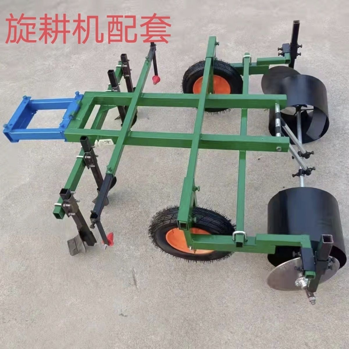 旋耕机链接的覆膜自动盖土可调节的多功能四轮地膜机专用甘蔗机械