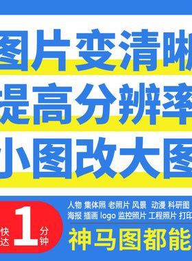 图片清晰度提升模糊照片清晰处理还原画质修复恢复无损大变高清