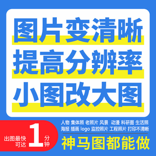 图片清晰度提升模糊照片清晰处理还原画质修复恢复无损大变高清
