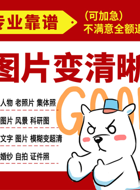 图片清晰度提升模糊照片清晰处理画质修复无损放大尺寸高清分辨率