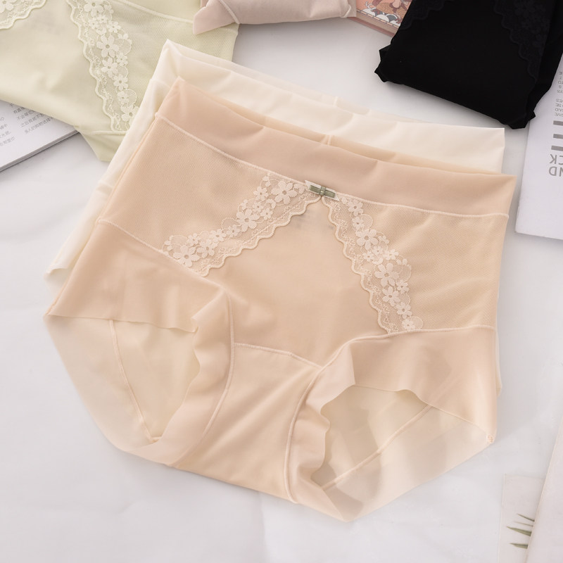 桑蚕丝抗菌底裆面膜裤冰丝内裤女高腰透明性感夏季凉感薄款三角裤,女士内衣/男士内衣/家居服,女三角裤,淘宝优惠券,粉丝福利购,淘宝优惠卷