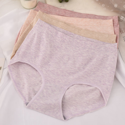 彩纱无缝一片式超大码内裤女