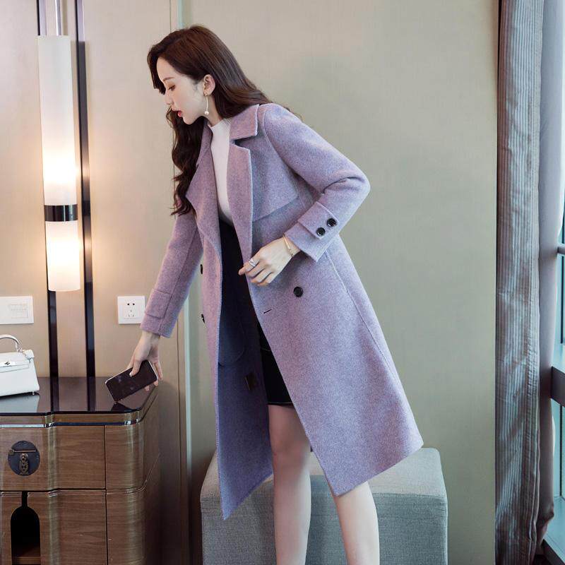 毛呢外套女2019秋冬裝新款中長款韓版寬松女裝時尚赫本風呢子大衣在類目 女裝/女士精品, 毛呢外套中 - 來自Buy2taobao.com提供專業的淘寶代購服務