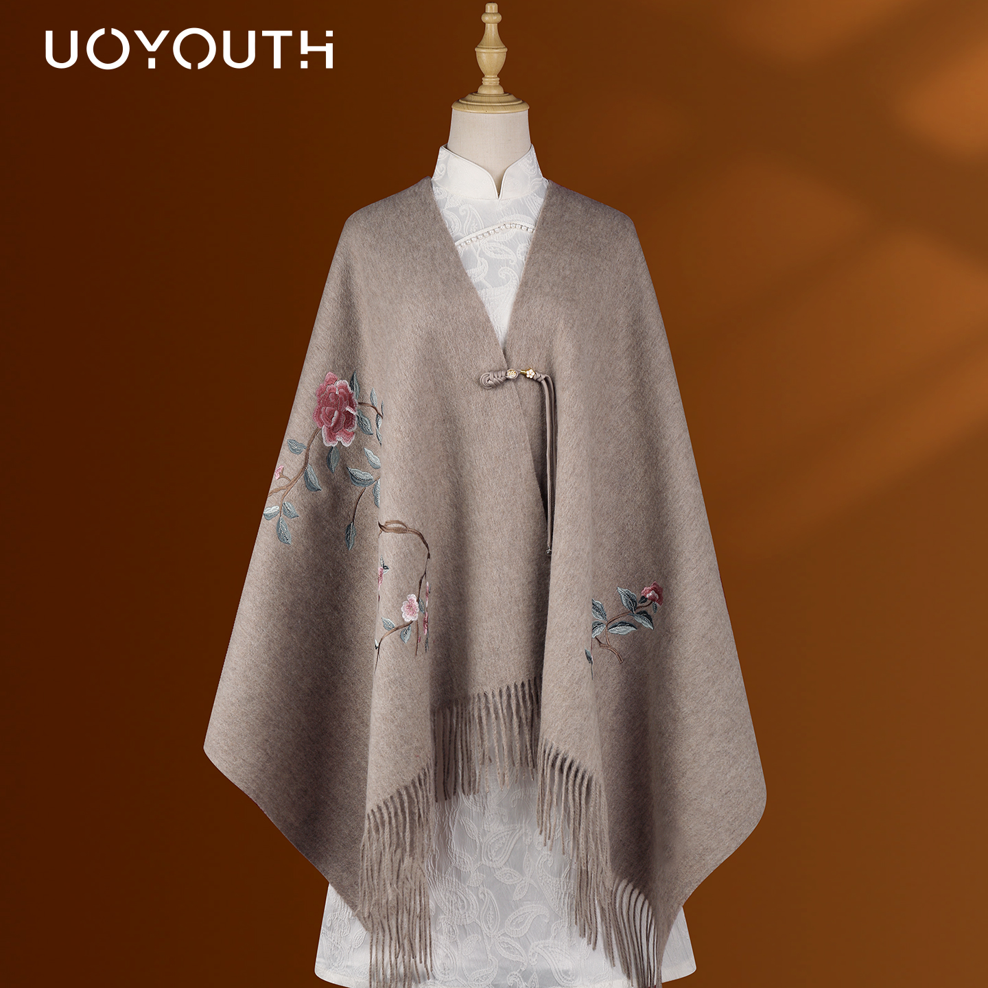 披肩高级感女纯羊毛围巾秋冬季