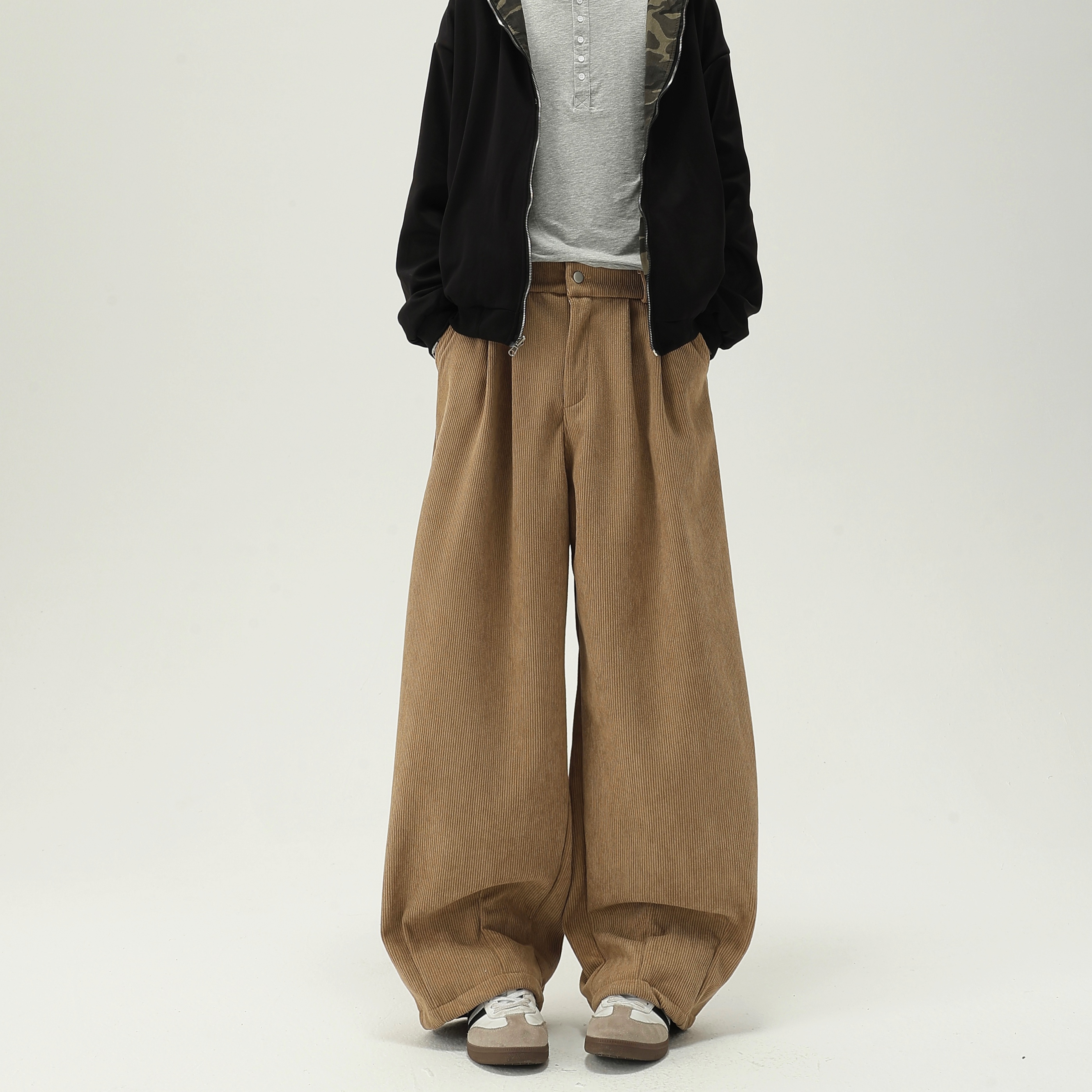 现货冬季男女加绒灯芯绒阔腿休闲裤8871P43加绒P48，男装卫衣，星座517-3