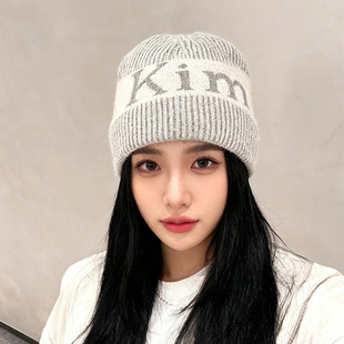 Matin 设计感ins潮牌冷帽包头帽针织保暖毛线帽 Kim韩国小众韩版