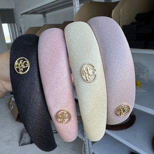 韩国小众MFG金标字母海绵高颅顶发箍女洗脸头箍宽边高级感洋气