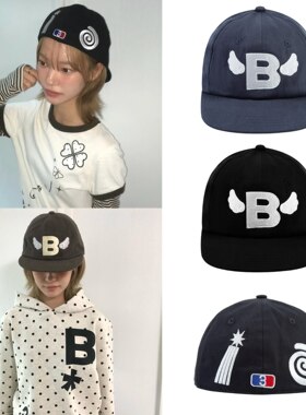 BAUF韩国天使翅膀字母刺绣可爱百搭甜酷棒球帽韩系鸭舌帽遮阳帽子