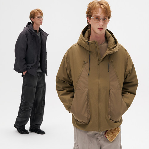 boise85白鸭绒登山工装羽绒服男