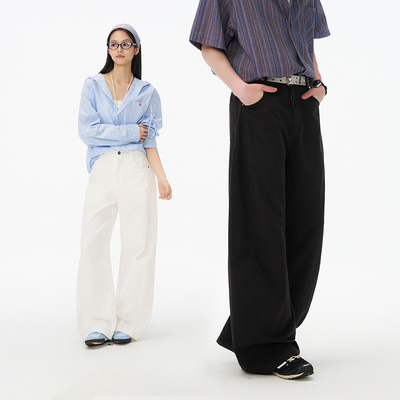 bosie小众廓形弯刀休闲裤男女
