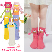 女童袜子多巴胺丑萌大眼睛辫子中筒袜网红ins潮搞怪可爱宝宝长袜