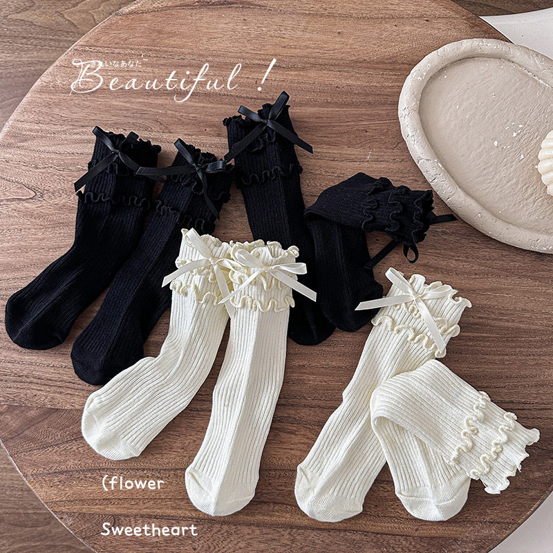 女童袜子春秋纯棉中筒袜奶白洛丽塔蛋糕多层木耳花边袜洋气公主袜,童装/婴儿装/亲子装,儿童袜子(0-16岁),淘宝优惠券,粉丝福利购,淘宝优惠卷