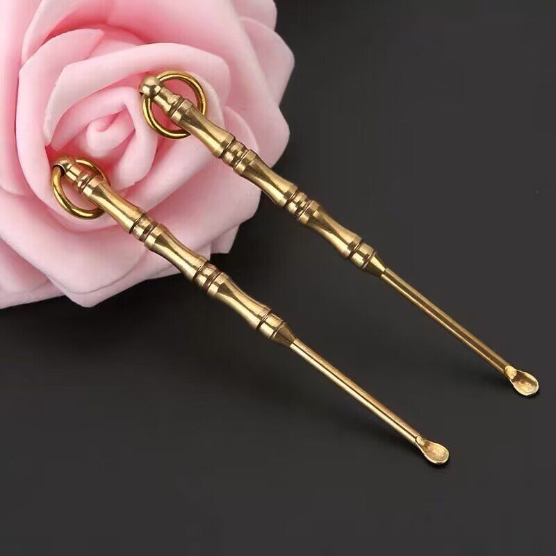 手工铜掏耳勺黄铜挖耳勺发光掏耳扒老式纯铜成人不锈钢掏耳朵工具,家庭/个人清洁工具,耳勺,淘宝优惠券,粉丝福利购,淘宝优惠卷