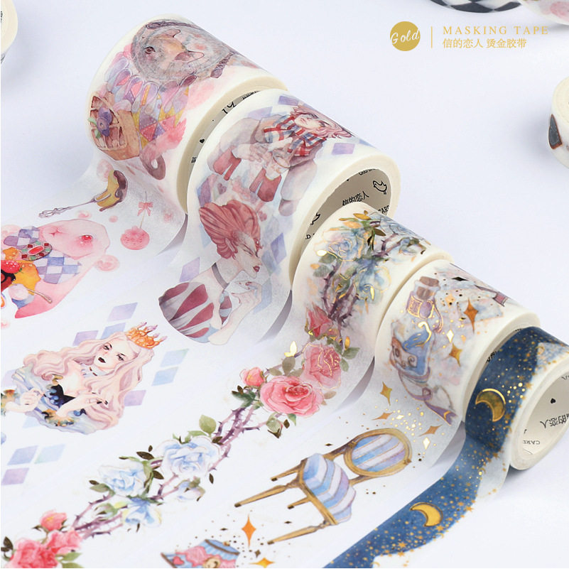 Lovers of the letter Alice Travel notes character Gilding Paper tape Moonlight Express PDA decorate Stickerin the Electronic Dictionary/Electronic paper book/Stationery , Adhesive Supplies , Tape/Tape/Strips  category - from Buy2taobao.com to provide professional Taobao agent buy service
