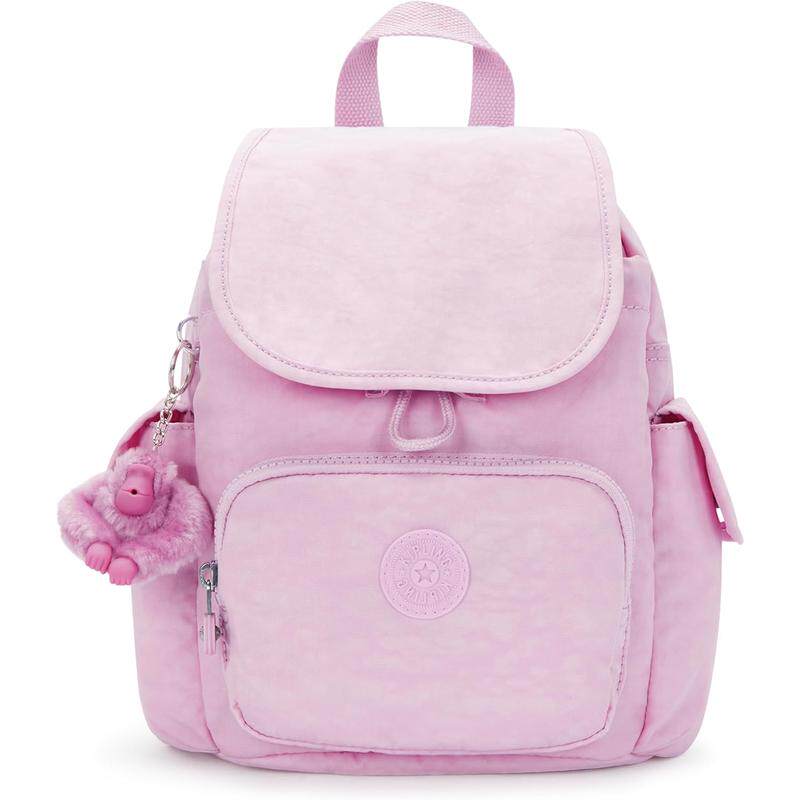 代购代购Kipling女士迷你双肩包多功能大容量防泼水多口袋设计粉