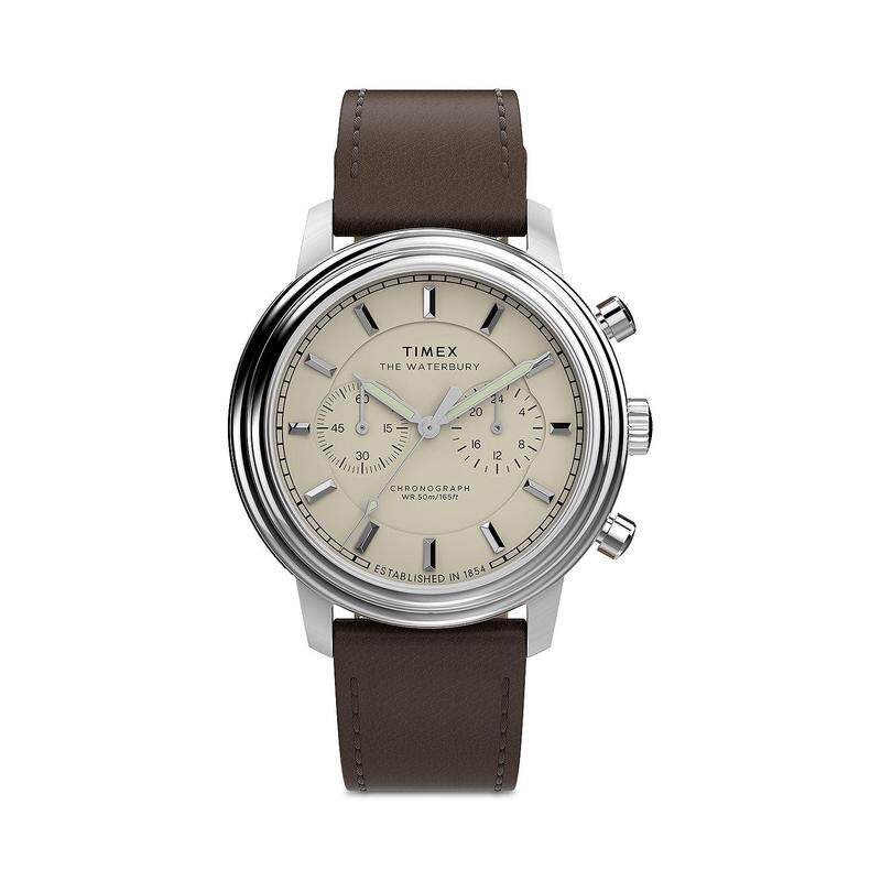 海外代购Timex/天美时男士手表欧美腕表计时码表双盘设计不锈钢