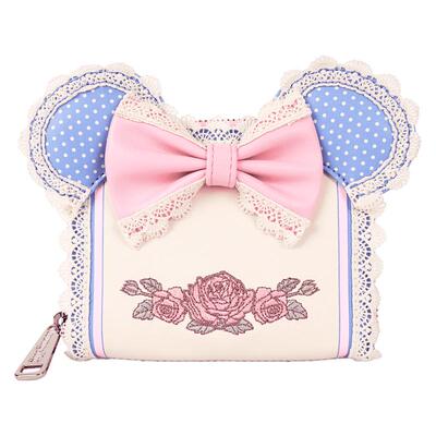 代购Loungefly男女Minnie Mouse钱包多卡位收纳证件展示窗