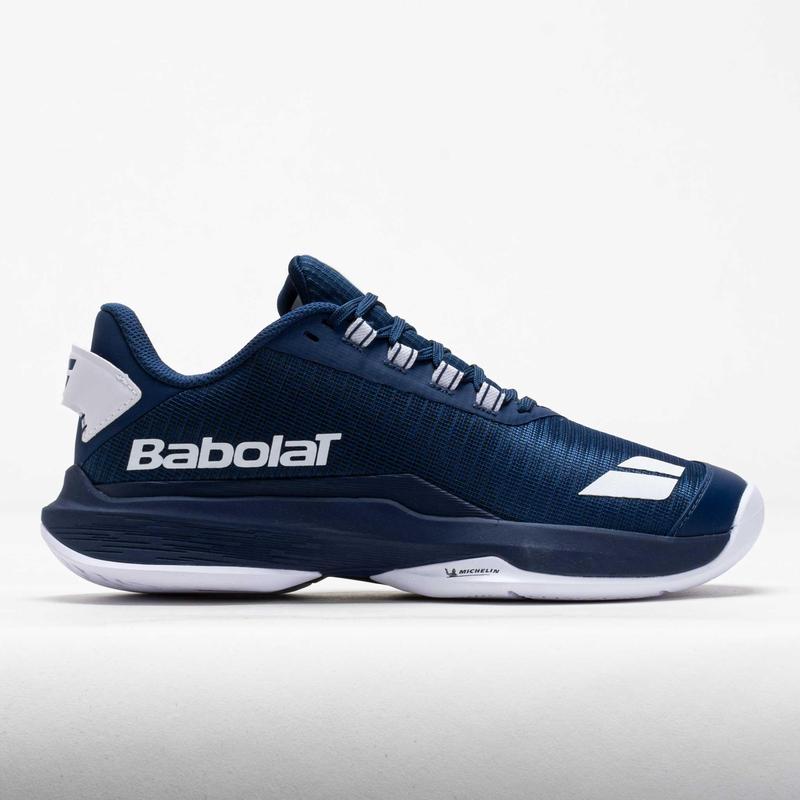 海外代购BABOLAT/百保力男士网球鞋透气防滑耐磨网面深蓝色
