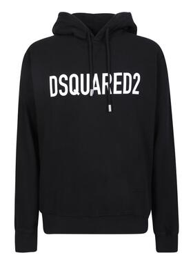 代购Dsquared2男士卫衣保暖舒适棉质黑色日常休闲外套爆款潮流