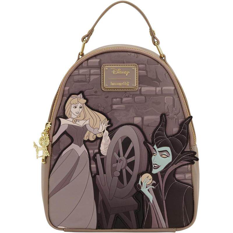 代购Loungefly男女迪士尼双肩包轻便携带多隔层收纳装饰细节丰富