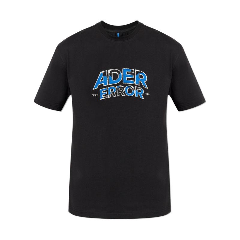 ADER Error短袖T恤男士透气吸汗易打理耐磨棉涤混纺徽标装饰