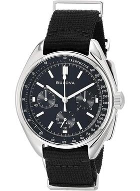 代购BULOVA宝路华男士腕表计时夜光日期测速钢带防水皮带钢壳