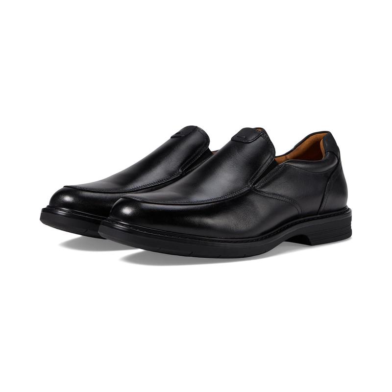 海外代购Florsheim男士休闲皮鞋轻盈舒适久穿不累圆头套脚