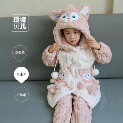 玲娜贝儿珊瑚绒女童睡衣冬季加厚