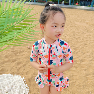 儿童泳衣女童女孩2025新款 防晒婴幼儿速干游泳衣小童宝宝中大童