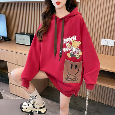 娜瑞斯加绒宽松其他韩版印花卫衣