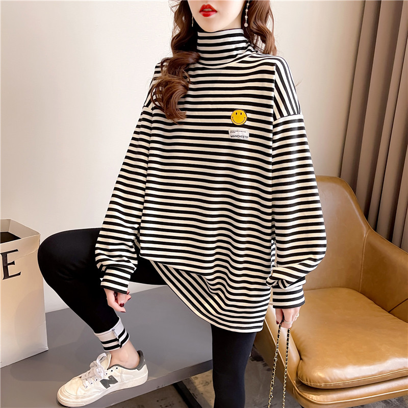 加厚磨毛德绒打底衫大码