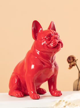 玻璃钢招财北欧装饰创意狗摆件