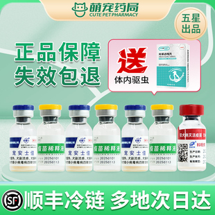 吉林五星国产狗狗四联疫苗幼犬自打套装 狂犬疫苗成犬