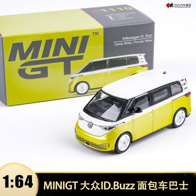 大众ID.Buzz 面包车巴士 MINIGT 1:64七座商务车仿真合金汽车模型