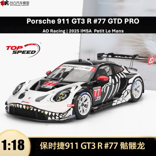 保时捷911GT3R骷髅龙汽车模型