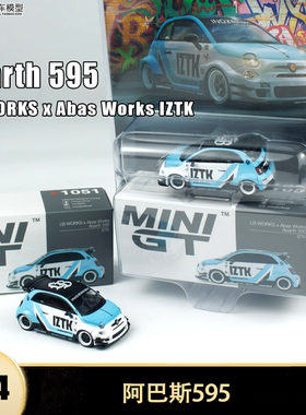 阿巴斯595 LB-WORKS Abas IZTK MINIGT 1:64仿真合金汽车模型收藏