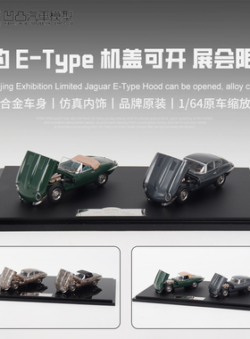收藏摆件捷豹E Type JAGUAR GFCC1:64老爷车仿真合金汽车模型双车