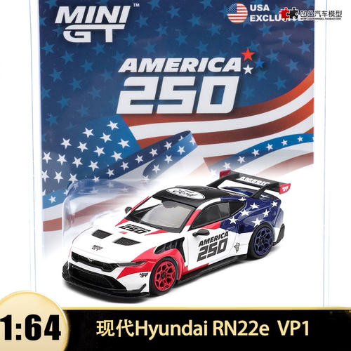 福特野马GTD 美国250周年限定 MINIGT 1:64 仿真合金汽车模型1301