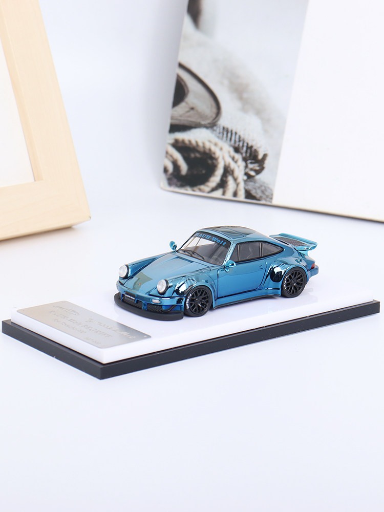 장식 포르쉐 911 930 고래 날개 MC 1:64 RWB 수정 버전 시뮬레이션 합금 자동차 모델 컬렉션