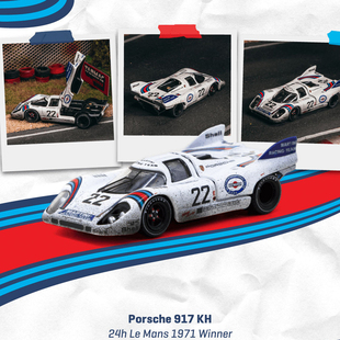 保时捷917 KH赛车 1971年勒芒冠军车TW 1:64仿真合金汽车模型开盖