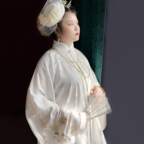 大码汉服随淇自然明制对襟琵琶袖
