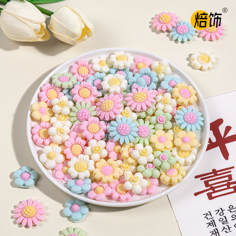 小花巧克力蛋糕装饰巧克力花装饰纸杯蛋糕配件翻糖花烘焙食用摆件