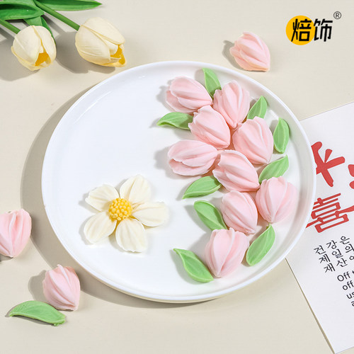 郁金香巧克力配件刮刀花成品摆件