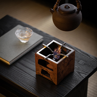 复古中式紫铜炭炉酒精炉煮茶炉