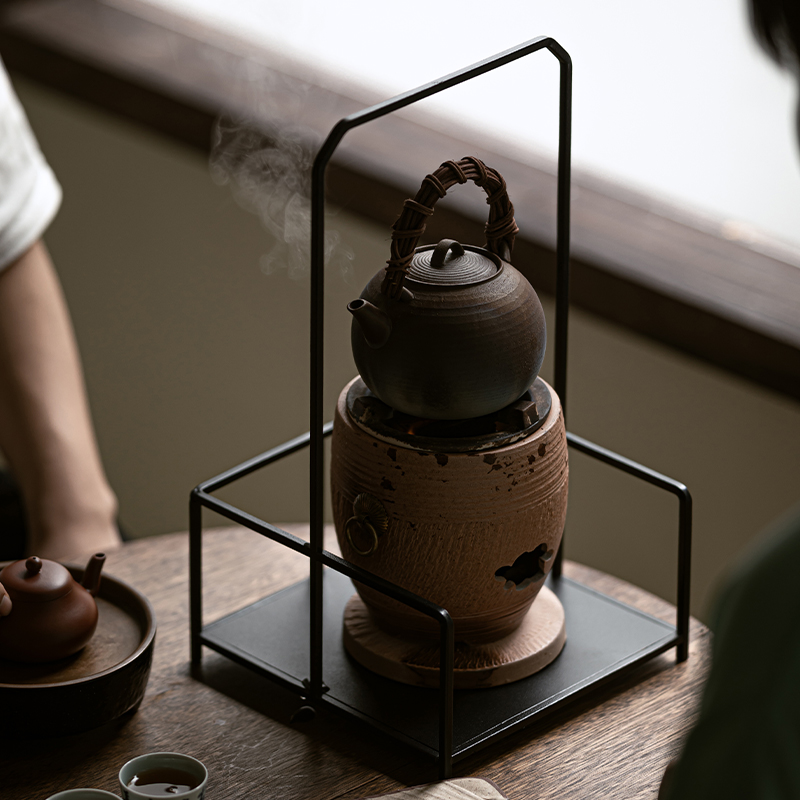 草木祠 铁艺凉炉架 花架 手工铸铁茶道配件 炭炉电陶炉防烫隔热垫