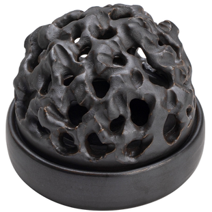 草木祠太湖石陶瓷香炉盘香塔香香插禅意香薰炉景德镇中式手工镂空