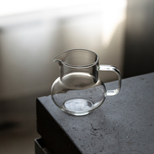 草木祠 高硼硅耐热玻璃公道杯带把透明茶海咖啡分享壶手冲咖啡壶